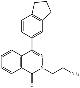 2-(2-Aminoethyl)-4-(2,3-dihydro-1H-inden-5-yl)-1(2H)-phthalazinone 结构式