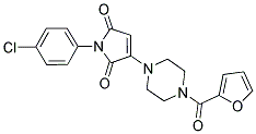 1-(4-CHLOROPHENYL)-3-[4-(2-FUROYL)PIPERAZIN-1-YL]-1H-PYRROLE-2,5-DIONE 结构式