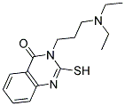 3-[3-(DIETHYLAMINO)PROPYL]-2-MERCAPTOQUINAZOLIN-4(3H)-ONE 结构式