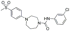 N-(3-CHLOROPHENYL)-4-[4-(METHYLSULFONYL)PHENYL]-1,4-DIAZEPANE-1-CARBOXAMIDE 结构式