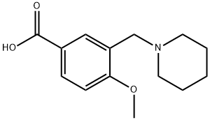 4-甲氧基-3-(哌啶-1-基甲基)苯甲酸 结构式