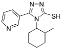 4-(2-METHYL-CYCLOHEXYL)-5-PYRIDIN-3-YL-4H-[1,2,4]TRIAZOLE-3-THIOL 结构式
