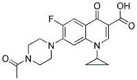 7-(4-ACETYLPIPERAZIN-1-YL)-1-CYCLOPROPYL-6-FLUORO-4-OXO-1,4-DIHYDROQUINOLINE-3-CARBOXYLIC ACID 结构式