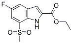 ETHYL 5-FLUORO-7-(METHYLSULFONYL)-1H-INDOLE-2-CARBOXYLATE 结构式
