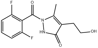 1-(2,6-DIFLUOROBENZOYL)-4-(2-HYDROXYETHYL)-5-METHYL-1,2-DIHYDRO-3H-PYRAZOL-3-ONE 结构式