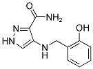 4-[[(2-HYDROXYPHENYL)METHYL]AMINO]-1H-PYRAZOLE-3-CARBOXAMIDE 结构式