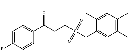 1-(4-FLUOROPHENYL)-3-[(2,3,4,5,6-PENTAMETHYLBENZYL)SULFONYL]-1-PROPANONE 结构式