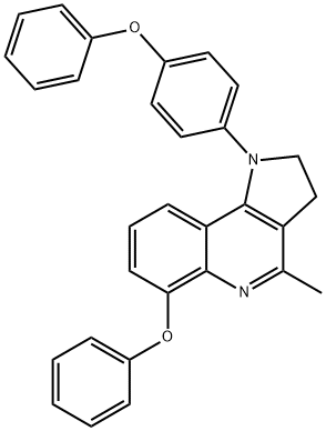 4-(4-METHYL-6-PHENOXY-2,3-DIHYDRO-1H-PYRROLO[3,2-C]QUINOLIN-1-YL)PHENYL PHENYL ETHER 结构式