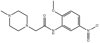 N-(2-METHOXY-5-NITROPHENYL)-2-(4-METHYLPIPERAZINO)ACETAMIDE 结构式