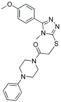 2-(5-(4-Methoxyphenyl)-4-methyl-4H-1,2,4-triazol-3-ylthio)-1-(4-phenylpiperazin-1-yl)ethanone 结构式