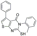 2-MERCAPTO-3-(2-METHYLPHENYL)-5-PHENYLTHIENO[2,3-D]PYRIMIDIN-4(3H)-ONE 结构式