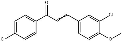 (E)-3-(3-CHLORO-4-METHOXYPHENYL)-1-(4-CHLOROPHENYL)-2-PROPEN-1-ONE 结构式