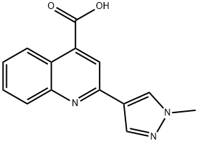 2-(1-甲基-1H-吡唑-4-基)喹啉-4-羧酸 结构式