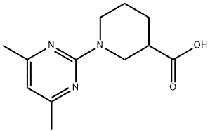 1-(4,6-二甲基嘧啶-2-基)哌啶-3-羧酸 结构式