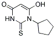 1-CYCLOPENTYL-6-HYDROXY-2-THIOXO-2,3-DIHYDRO-1H-PYRIMIDIN-4-ONE 结构式