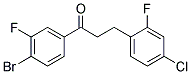 4'-Bromo-3-(4-chloro-2-fluorophenyl)-3'-fluoropropiophenone 结构式