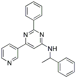 2-PHENYL-N-(1-PHENYLETHYL)-6-PYRIDIN-3-YLPYRIMIDIN-4-AMINE 结构式