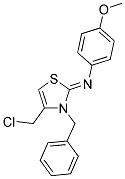 (3-BENZYL-4-CHLOROMETHYL-3H-THIAZOL-2-YLIDENE)-(4-METHOXY-PHENYL)-AMINE 结构式