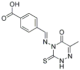 4-[(6-METHYL-5-OXO-3-THIOXO-2,5-DIHYDRO-3H-[1,2,4]TRIAZIN-4-YLIMINO)-METHYL]-BENZOIC ACID 结构式