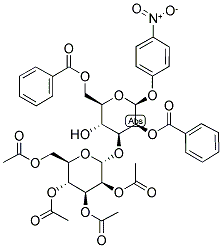 P-NITROPHENYL 3-O-(2,3,4,6-TETRA-O-ACETYL-ALPHA-D-MANNOPYRANOSYL)-2,4-DI-O-BENZOYL-BETA-D-MANNOPYRANOSIDE 结构式