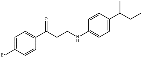 1-(4-BROMOPHENYL)-3-[4-(SEC-BUTYL)ANILINO]-1-PROPANONE 结构式