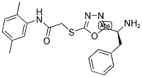 2-[5-(1-AMINO-2-PHENYL-ETHYL)-[1,3,4]OXADIAZOL-2-YLSULFANYL]-N-(2,5-DIMETHYL-PHENYL)-ACETAMIDE 结构式