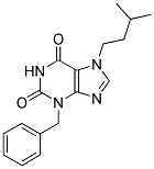 3-BENZYL-7-(3-METHYL-BUTYL)-3,7-DIHYDRO-PURINE-2,6-DIONE 结构式