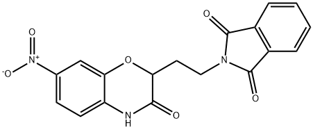 2-[2-(7-NITRO-3-OXO-3,4-DIHYDRO-2H-1,4-BENZOXAZIN-2-YL)ETHYL]-1H-ISOINDOLE-1,3(2H)-DIONE 结构式