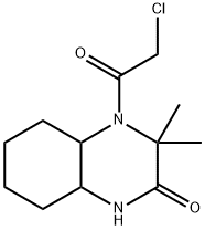 4-(2-CHLORO-ACETYL)-3,3-DIMETHYL-OCTAHYDRO-QUINOXALIN-2-ONE 结构式