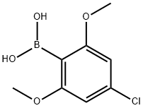 2-氯-2,6-二甲氧基苯硼酸 结构式