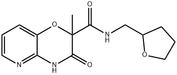 2-METHYL-3-OXO-N-(TETRAHYDRO-2-FURANYLMETHYL)-3,4-DIHYDRO-2H-PYRIDO[3,2-B][1,4]OXAZINE-2-CARBOXAMIDE 结构式
