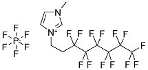 1-METHYL-3-(1H,1H,2H,2H-PERFLUOROOCTYL)IMIDAZOLIUM HEXAFLUOROPHOSPHATE 结构式