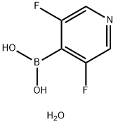 3,5-DIFLUOROPYRIDINE-4-BORONIC ACID HYDRATE 结构式