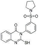 2-MERCAPTO-3-[3-(PYRROLIDIN-1-YLSULFONYL)PHENYL]QUINAZOLIN-4(3H)-ONE 结构式