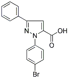 1-(4-BROMOPHENYL)-3-PHENYL-1H-PYRAZOLE-5-CARBOXYLIC ACID 结构式