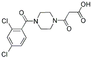 3-[4-(2,4-DICHLOROBENZOYL)PIPERAZIN-1-YL]-3-OXOPROPANOIC ACID 结构式