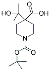 4-(1-Hydroxy-1-methyl-ethyl)-piperidine-1,4-dicarboxylic acid mono-tert-butyl ester 结构式