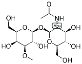 (BETA-1-[2-N-2-ACETAMIDO-2-DEOXY-D-GLUCOPYRANOSYL])-3-O-METHYL-(BETA-1-D-GALACTOPYRANOSIDE) 结构式