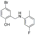 4-BROMO-2-[(5-FLUORO-2-METHYLANILINO)METHYL]BENZENOL 结构式