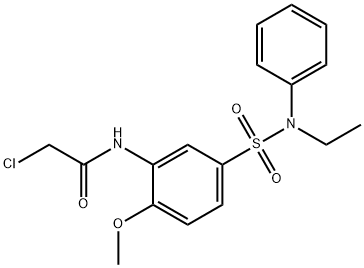 2-CHLORO-N-[5-(ETHYL-PHENYL-SULFAMOYL)-2-METHOXY-PHENYL]-ACETAMIDE 结构式