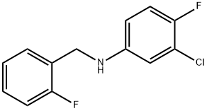 3-氯-4-氟-N-(2-氟苄基)苯胺 结构式