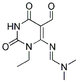 N'-(3-ETHYL-5-FORMYL-2,6-DIOXO-1,2,3,6-TETRAHYDRO-PYRIMIDIN-4-YL)-N,N-DIMETHYL-FORMAMIDINE 结构式