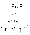 METHYL {[4-(TERT-BUTYLAMINO)-6-(DIMETHYLAMINO)-1,3,5-TRIAZIN-2-YL]THIO}ACETATE 结构式