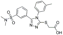 [[5-[3-[(DIMETHYLAMINO)SULFONYL]PHENYL]-4-(3-METHYLPHENYL)-4H-1,2,4-TRIAZOL-3-YL]THIO]ACETIC ACID 结构式
