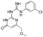 N-(3-CHLOROPHENYL)-N'-[4-(METHOXYMETHYL)-6-OXO-1,6-DIHYDROPYRIMIDIN-2-YL]GUANIDINE 结构式