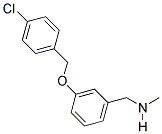 1-(3-((4-CHLOROBENZYL)OXY)PHENYL)-N-METHYLMETHANAMINE 结构式