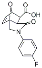3-(4-Fluoro-phenyl)-4-oxo-10-oxa-3-aza-tricyclo[5.2.1.0(1,5)]dec-8-ene-6-carboxylic acid 结构式