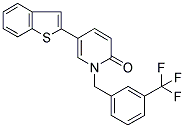 5-(1-Benzothien-2-yl)-1-[3-(trifluoromethyl)benzyl]pyridin-2(1H)-one 结构式