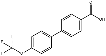 4-(4-三氟甲氧基苯基)苯甲酸 结构式