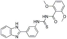 N-(3-(1H-BENZO[D]IMIDAZOL-2-YL)PHENYLCARBAMOTHIOYL)-2,6-DIMETHOXYBENZAMIDE 结构式